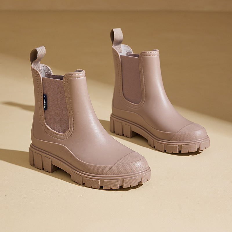ATISSE – Women's Waterproof Chelsea Rain Boots – Non-Slip Chunky Sole Ankle Boots