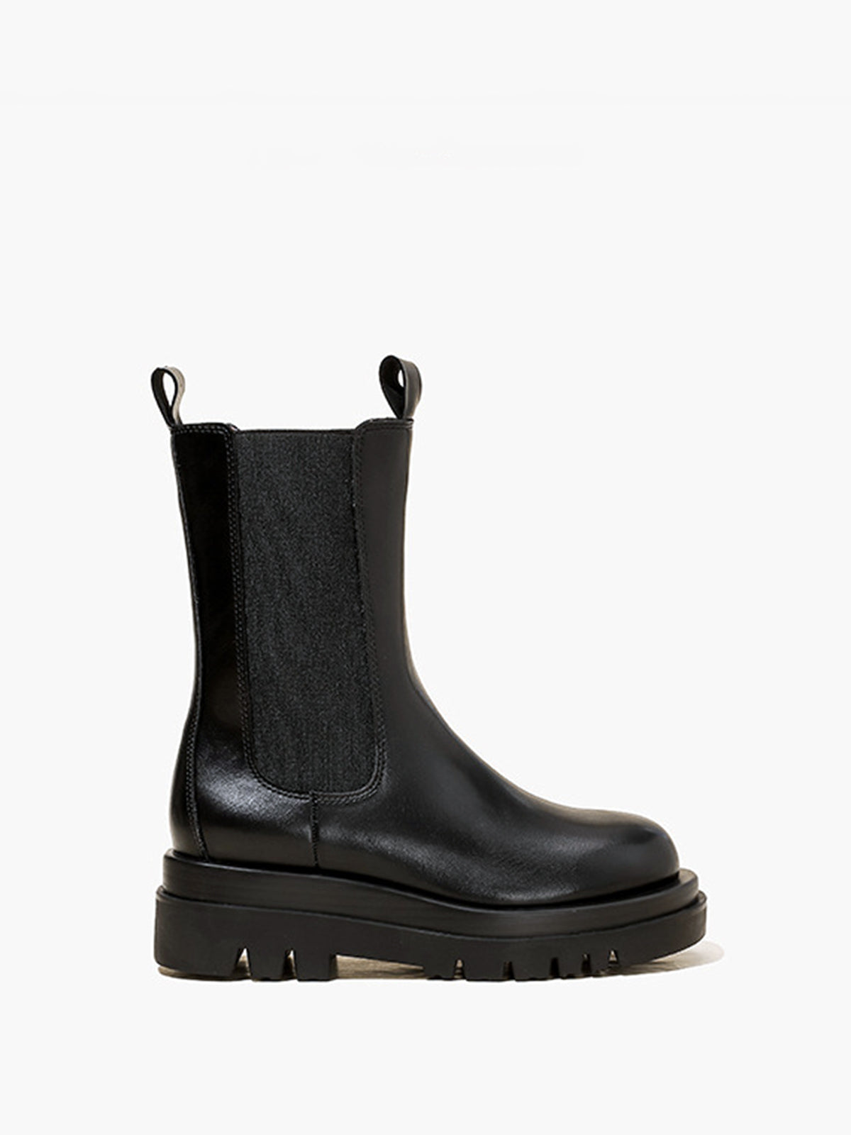 ATISSE – Women's Platform Chelsea Boots – Black Chunky Ankle Boots