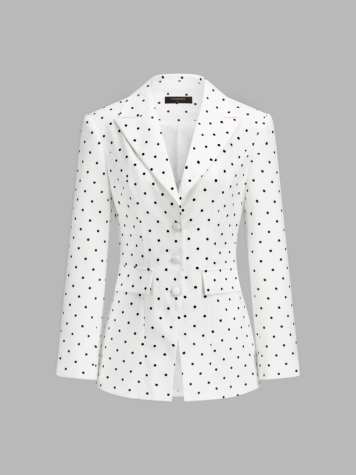 ATISSE – Women’s Polka Dot Blazer – Tailored Slim Fit Office Jacket – Elegant Smart Outerwear