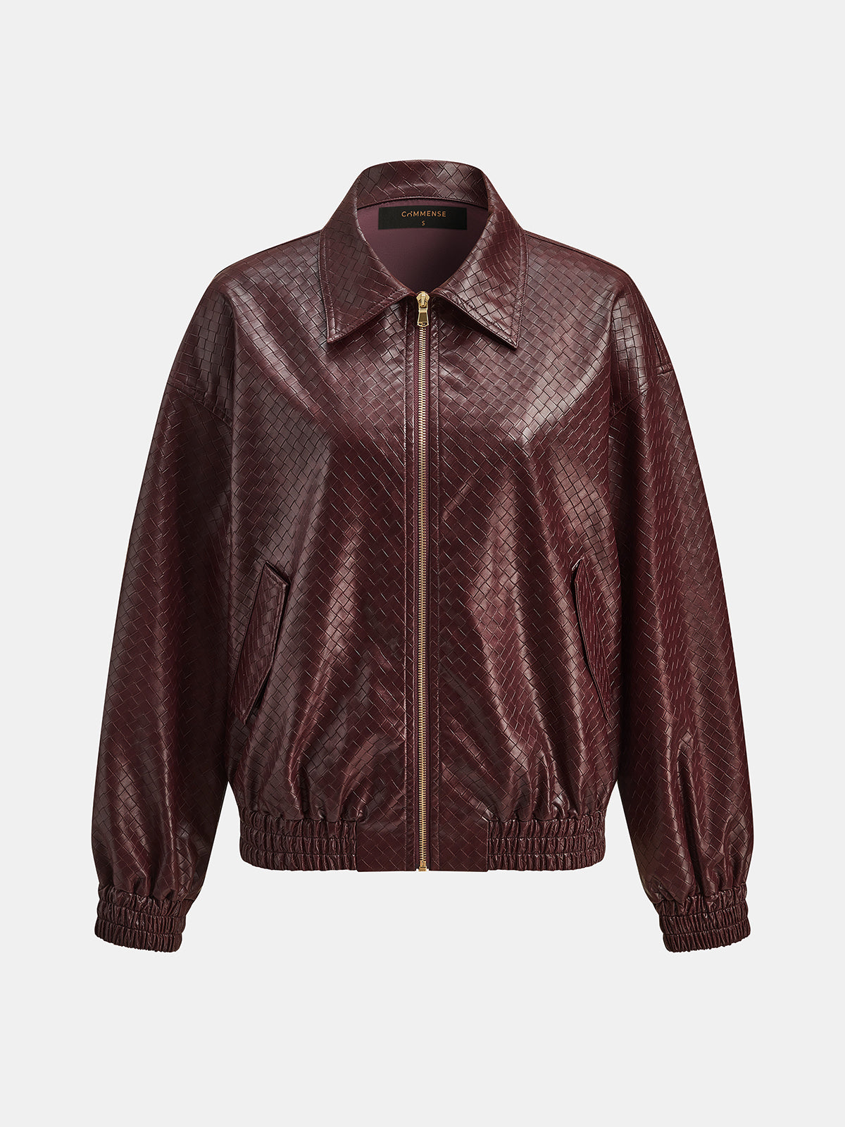 ATISSE – Women's Faux Leather Bomber Jacket – Zip-Up Relaxed Fit Leather Jacket