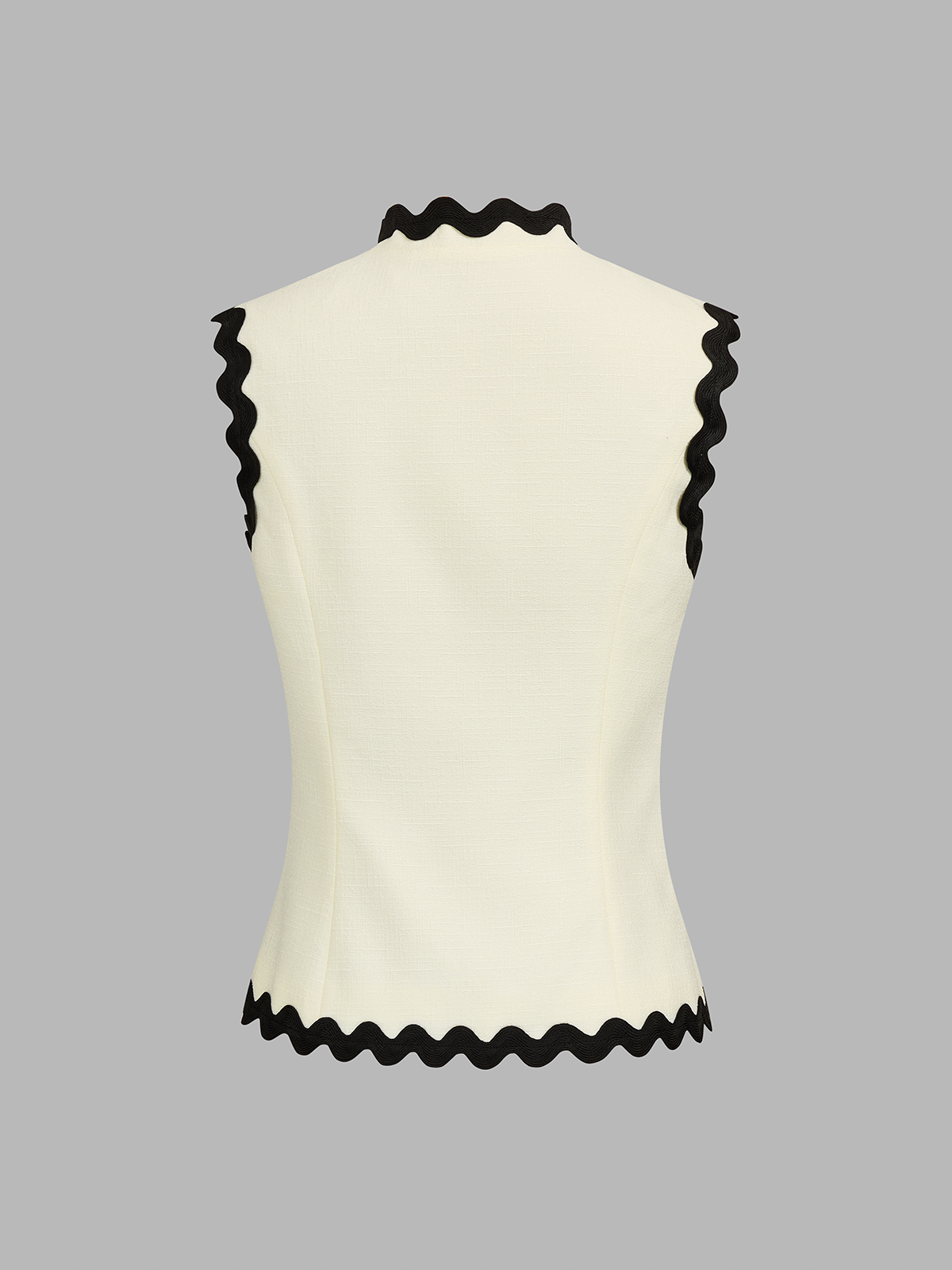 ATISSE – Women's Scallop Trim Two Piece Shorts Set – Tailored Vest & High Waist Shorts