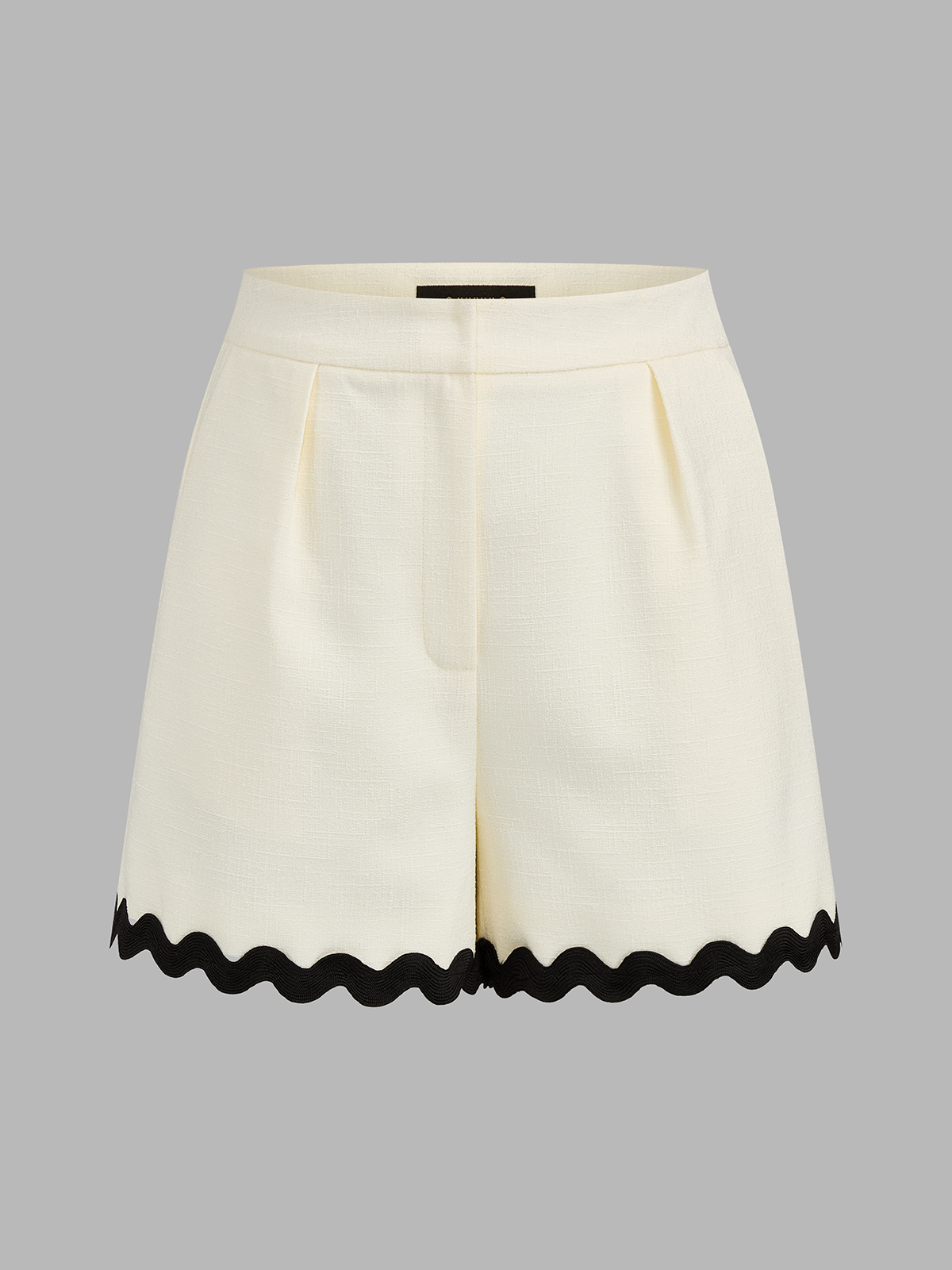 ATISSE – Women's Scallop Trim Two Piece Shorts Set – Tailored Vest & High Waist Shorts