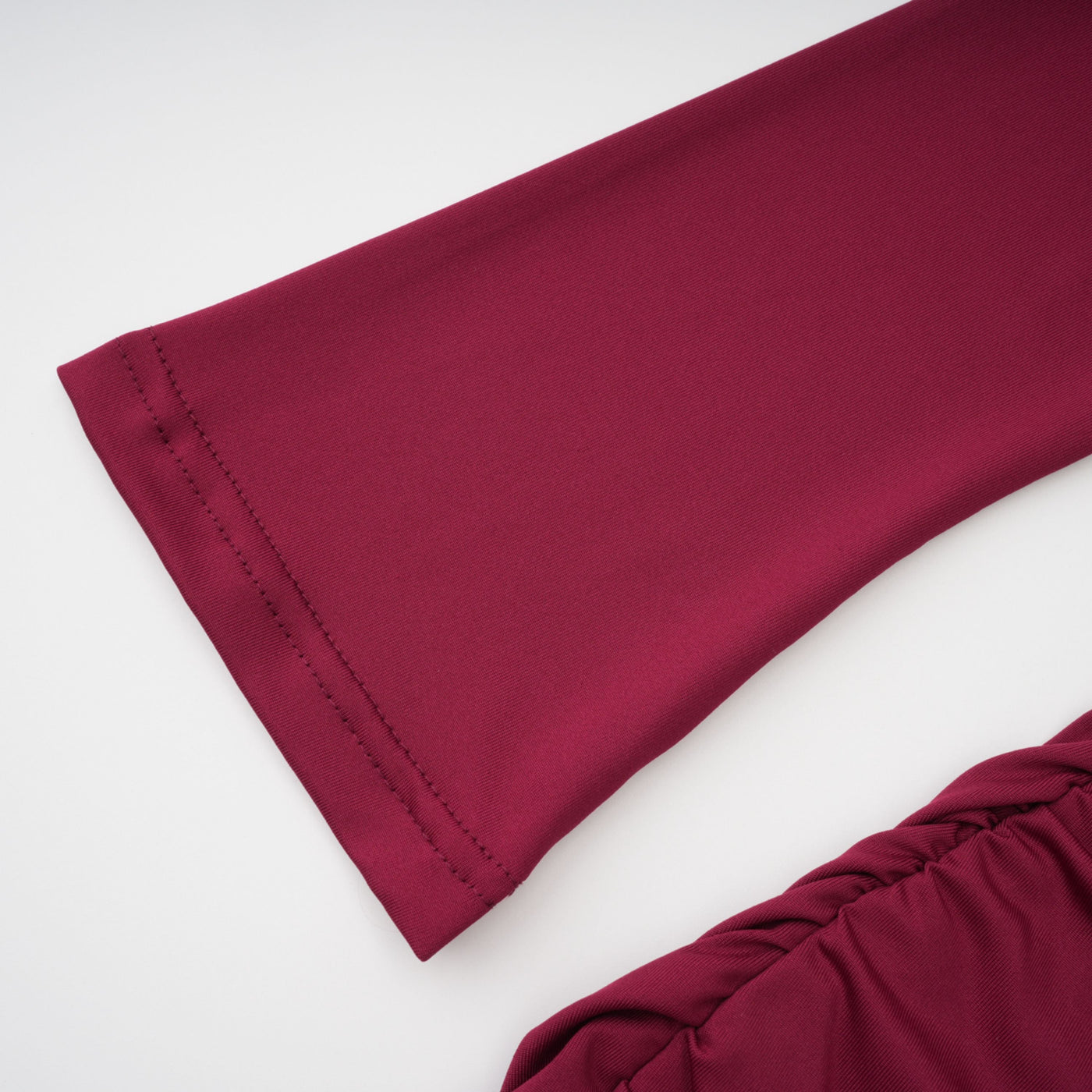 ATISSE ANASTASIA – Women's Burgundy One Shoulder Ruched Maxi Dress – Long Sleeve High Slit Evening Party Dress