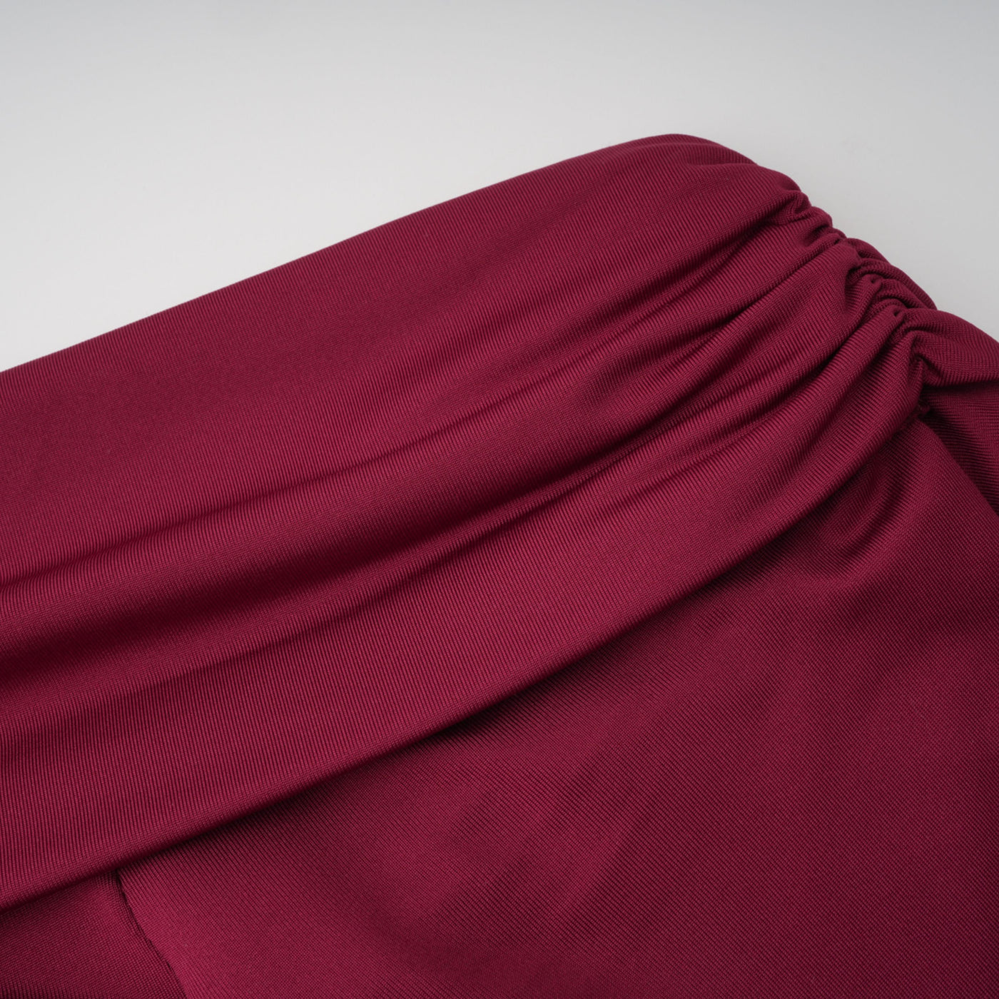ATISSE ANASTASIA – Women's Burgundy One Shoulder Ruched Maxi Dress – Long Sleeve High Slit Evening Party Dress