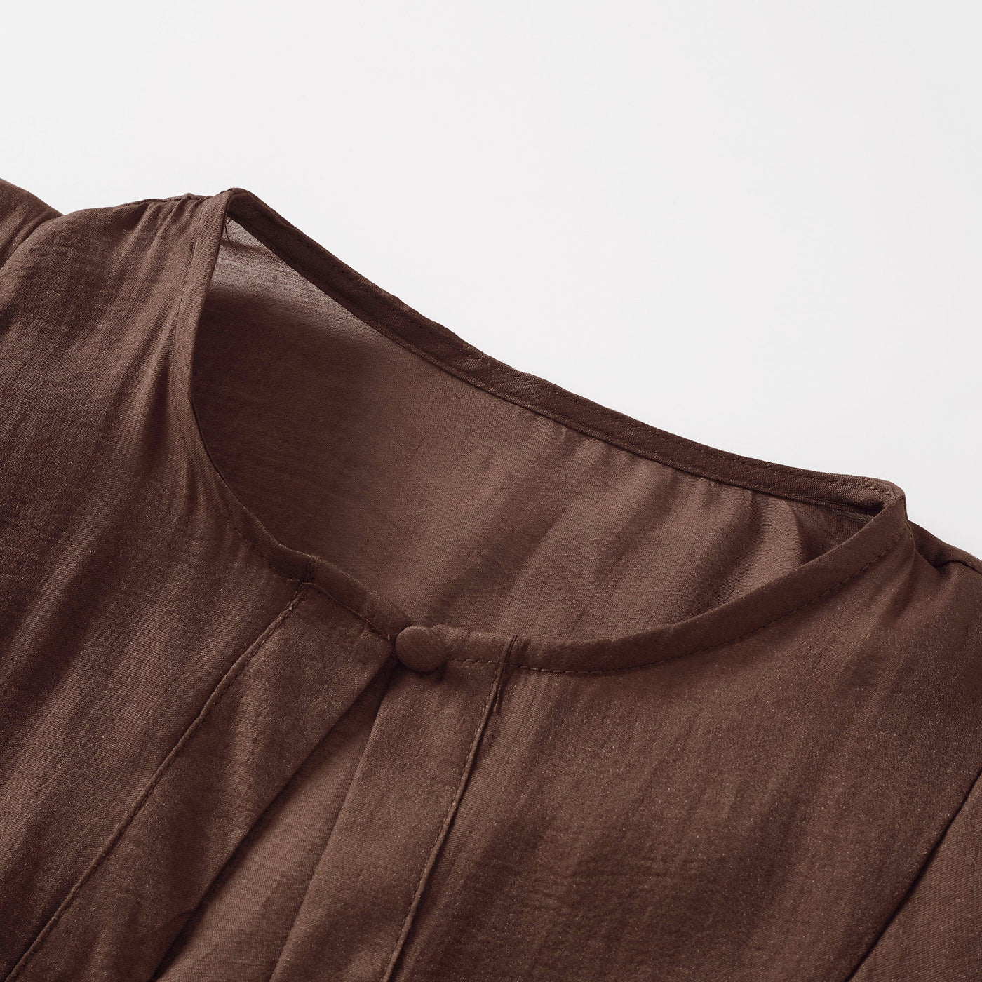 ATISSE ANNABELLE – Women's Brown Cut Out Ruffle Mini Dress – Long Sleeve Asymmetric Party Dress