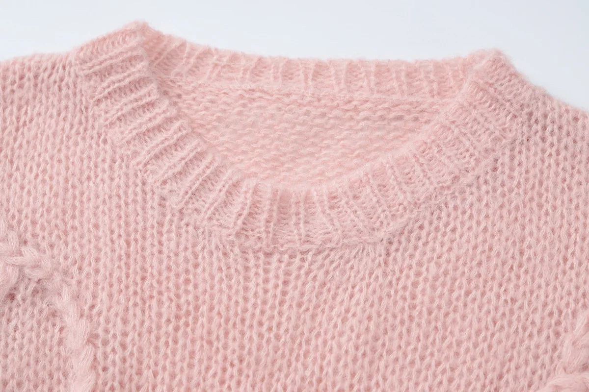 ATISSE JOHAN – Women's Cable Knit Sweater – Premium Wool Blend Jumper