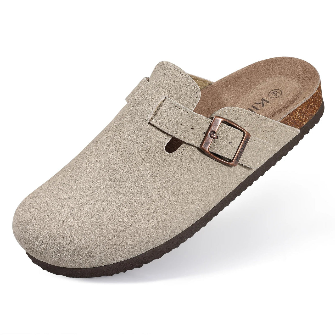 ATISSE ELSIE – Damen Wildleder Clogs – Slip-on mit Kork-Fußbett (verschiedene Farben)