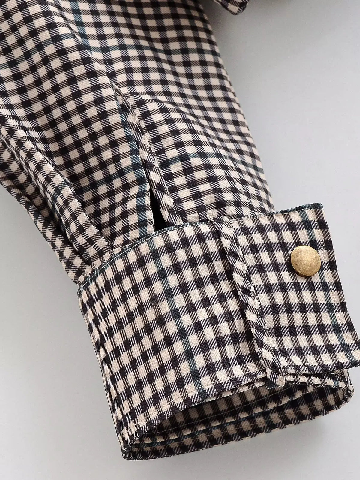 ATISSE – Women’s Plaid Cropped Jacket – Check Print Bomber Jacket