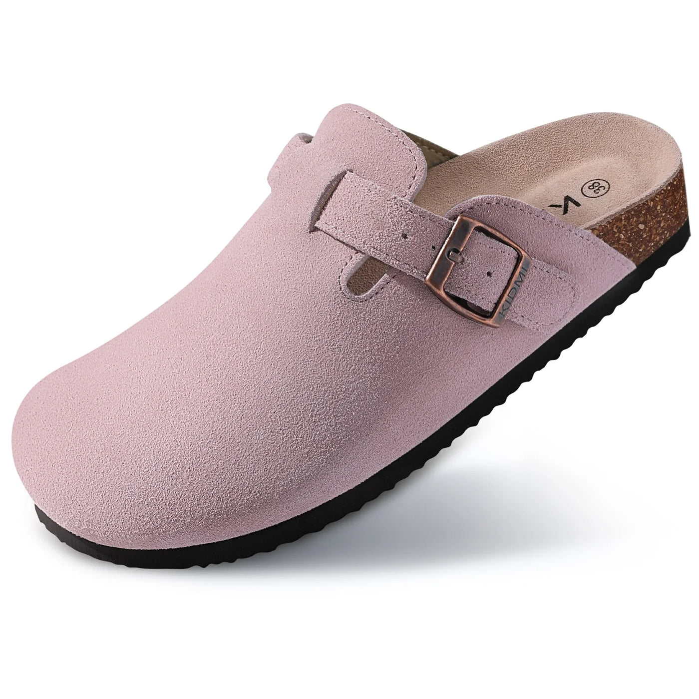 ATISSE ELSIE – Damen Wildleder Clogs – Slip-on mit Kork-Fußbett (verschiedene Farben)