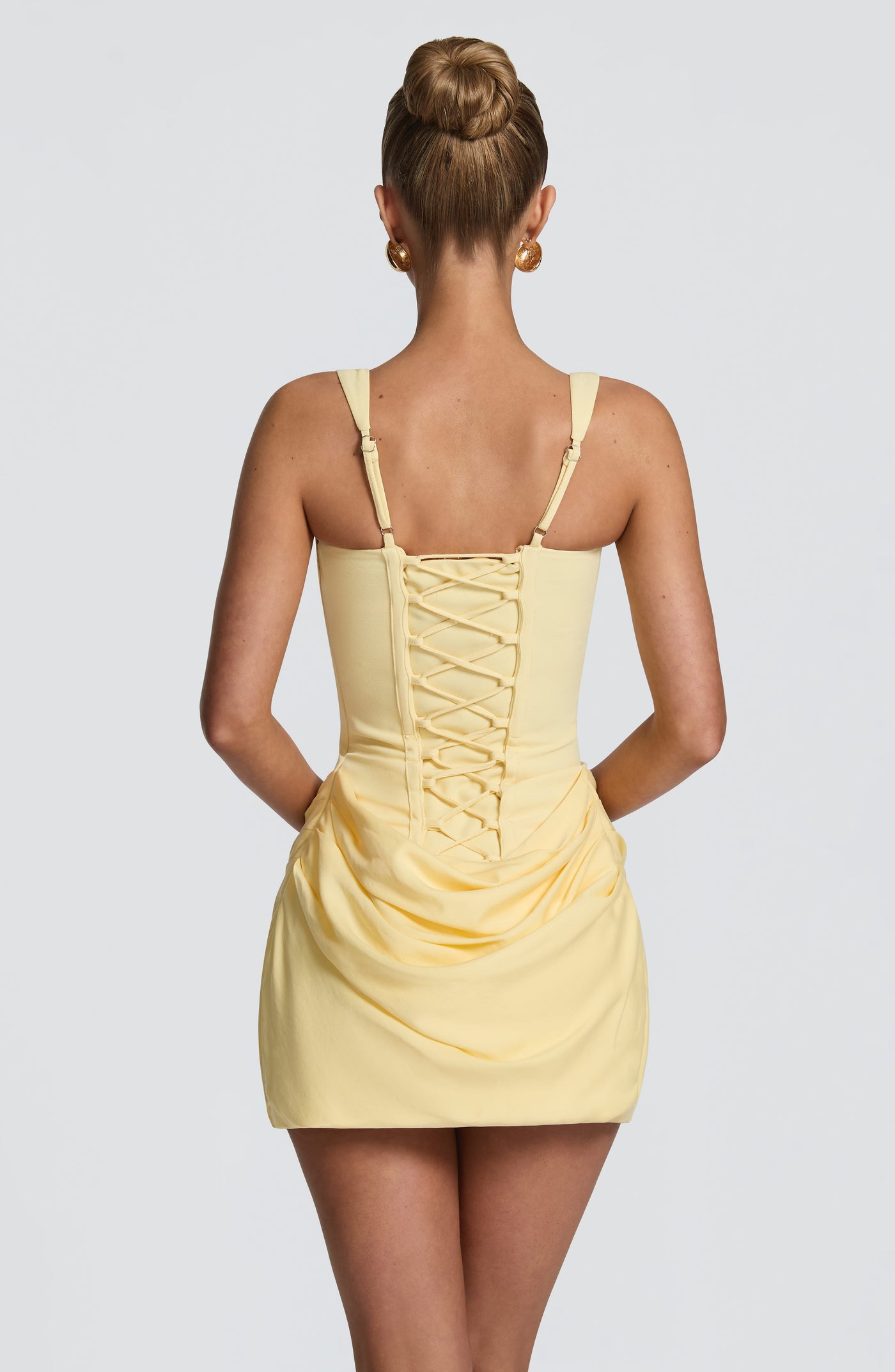 ATISSE SCULPT ICON – Buttergelbes Korsett-Minikleid