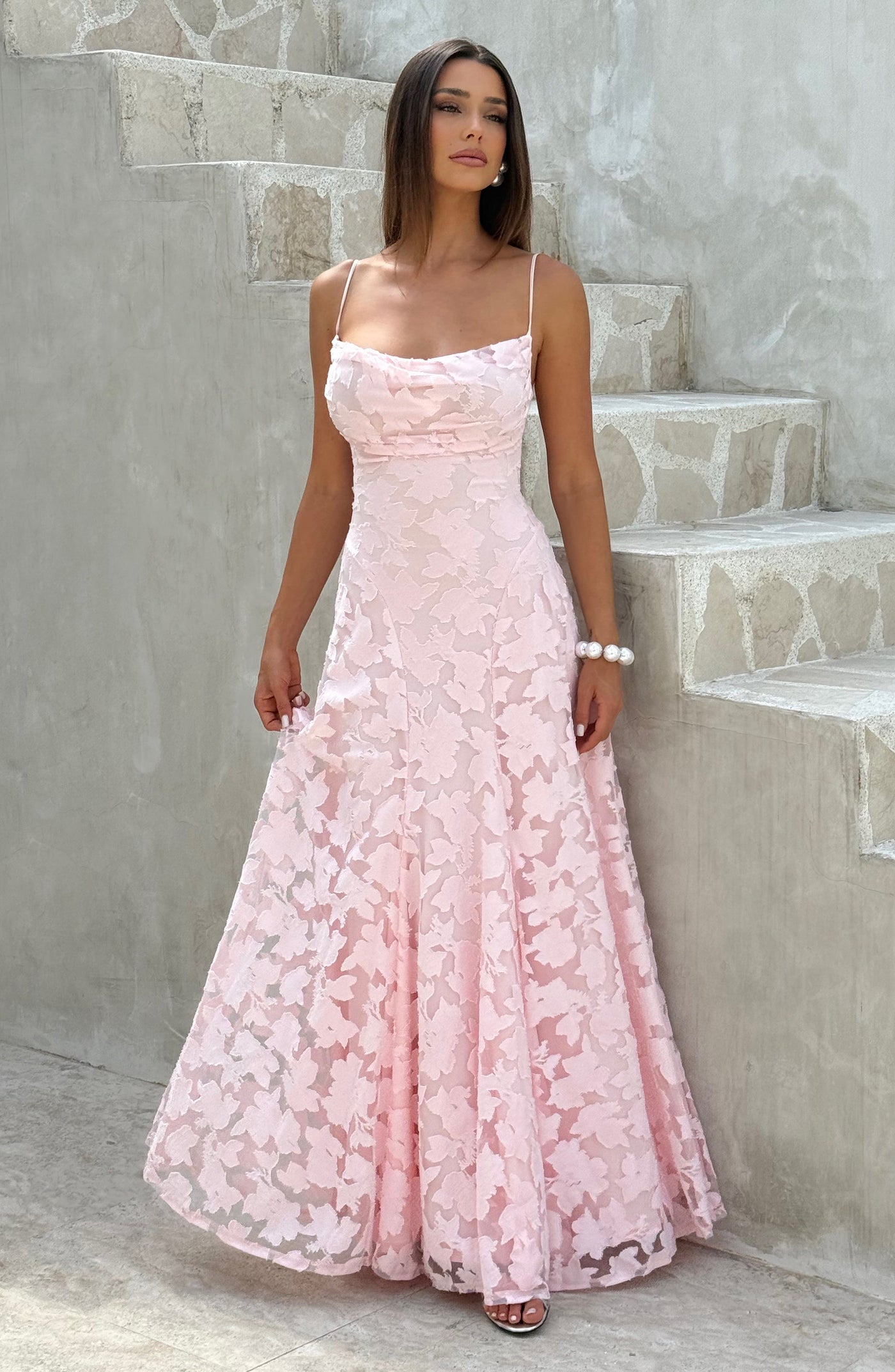 ATISSE FRANCIS ICON — Vestido maxi floral (Blush)