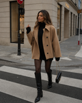 ATISSE LAINEY – Women's Oversized Wool Coat – Double Breasted Tailored Winter Coat
