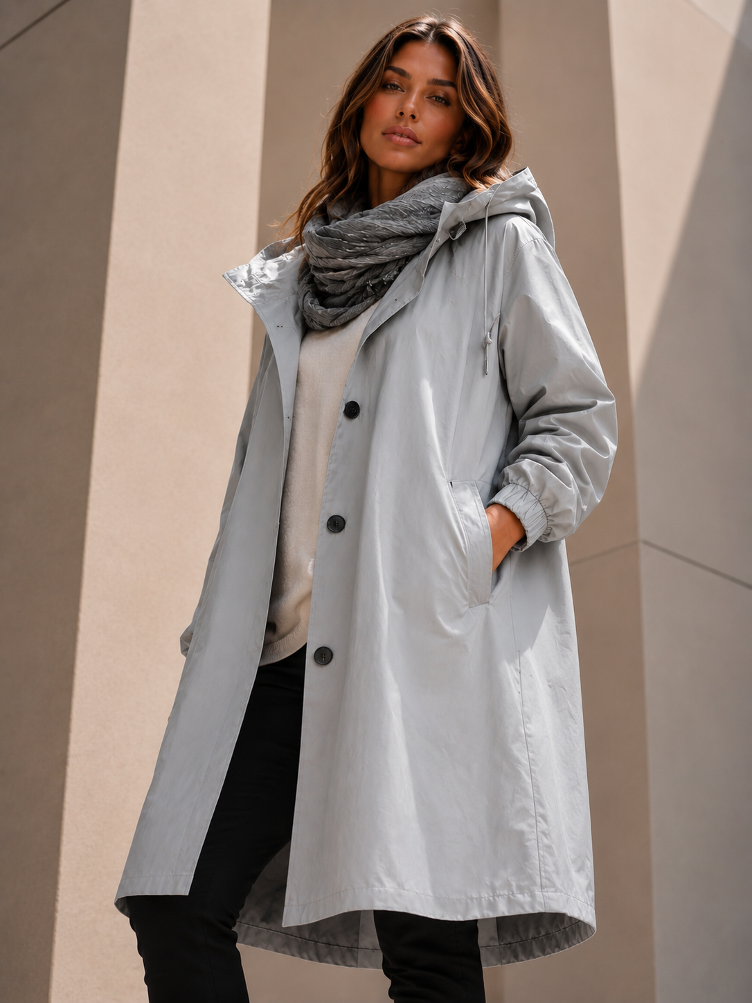 ATISSE – Women's Long Hooded Winter Coat – Oversized Button Front Parka Jacket – Warm Casual Longline Outerwear  Mantendré este nivel de pro