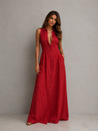 ATISSE LINEN ICON – Vestido camisero maxi de lino sin mangas para mujer – Vestido de verano con botones