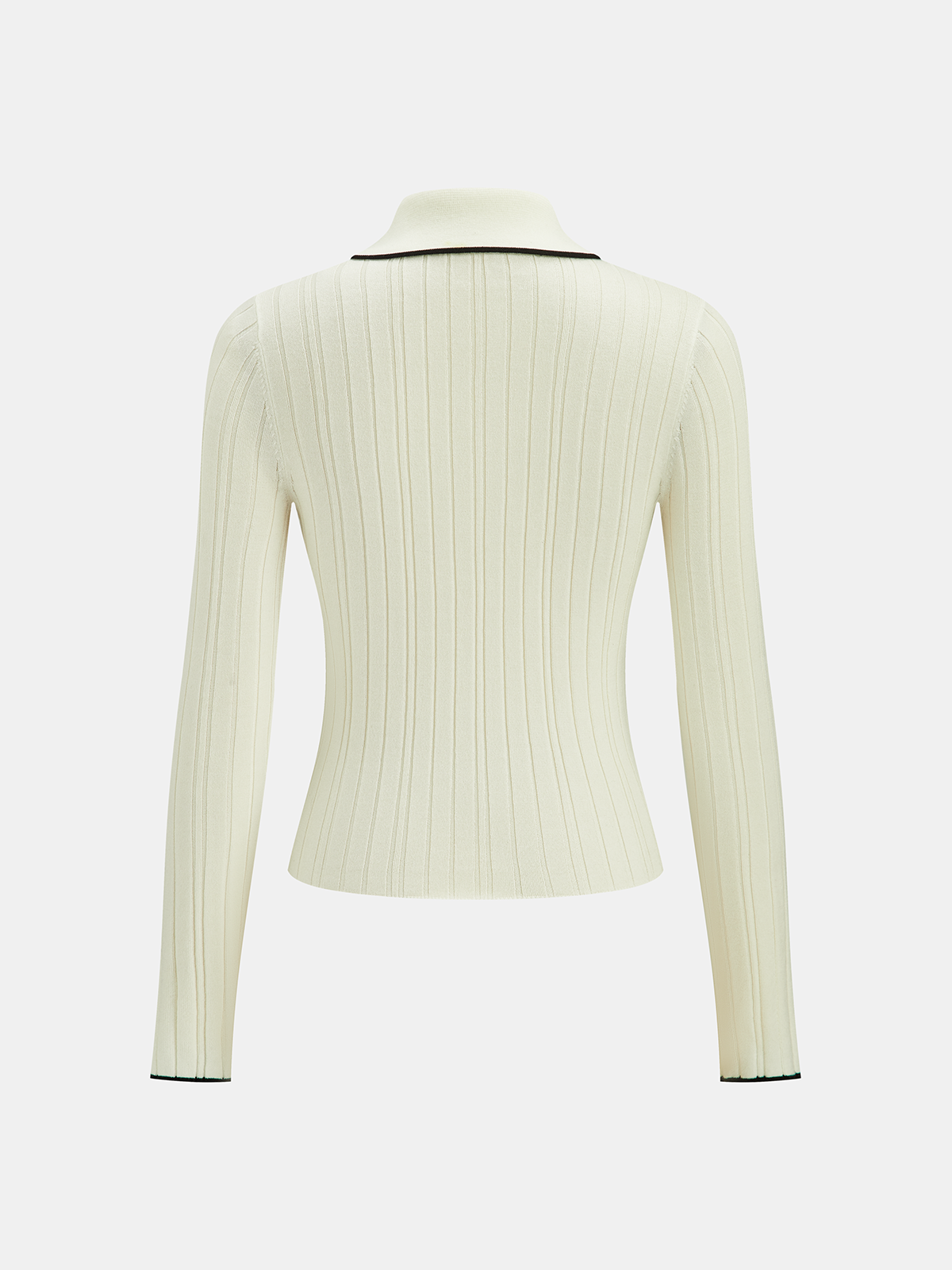 ATISSE – Women's Contrast Trim Wool-Blend Turtleneck Sweater – Button Detail Winter Knit Pullover