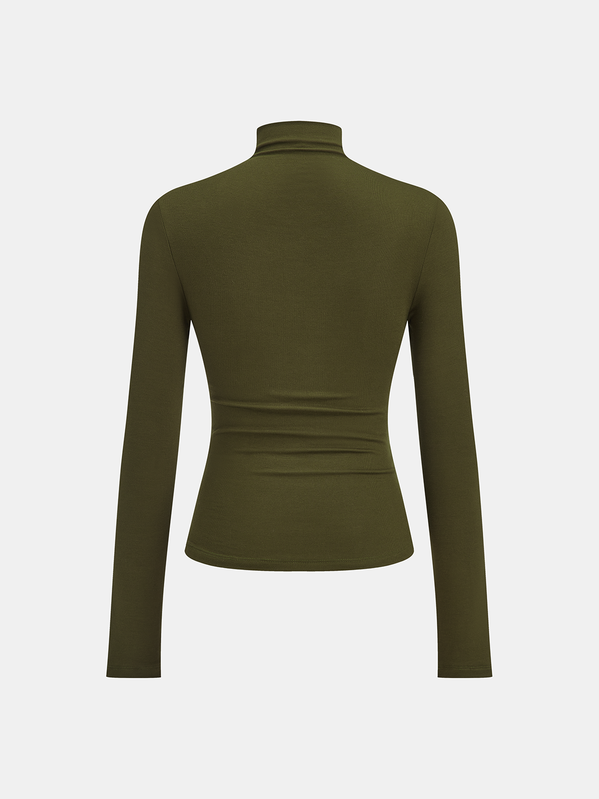 ATISSE – Women's Turtleneck Ruched Knit Top – Long Sleeve Button Detail Sweater