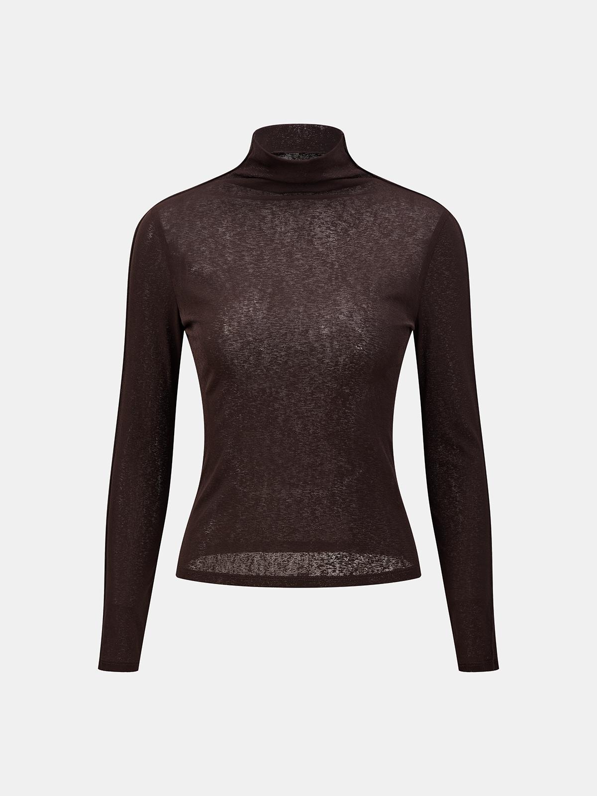 ATISSE – Women's Semi-Sheer Turtleneck Top – Slim Fit Long Sleeve Knit Blouse – Lightweight Layering Top