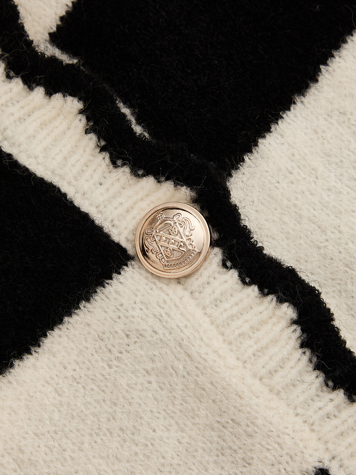 ATISSE – Women's Striped Knit Cardigan – Scallop Trim Button-Up Sweater – Contrast Knitwear