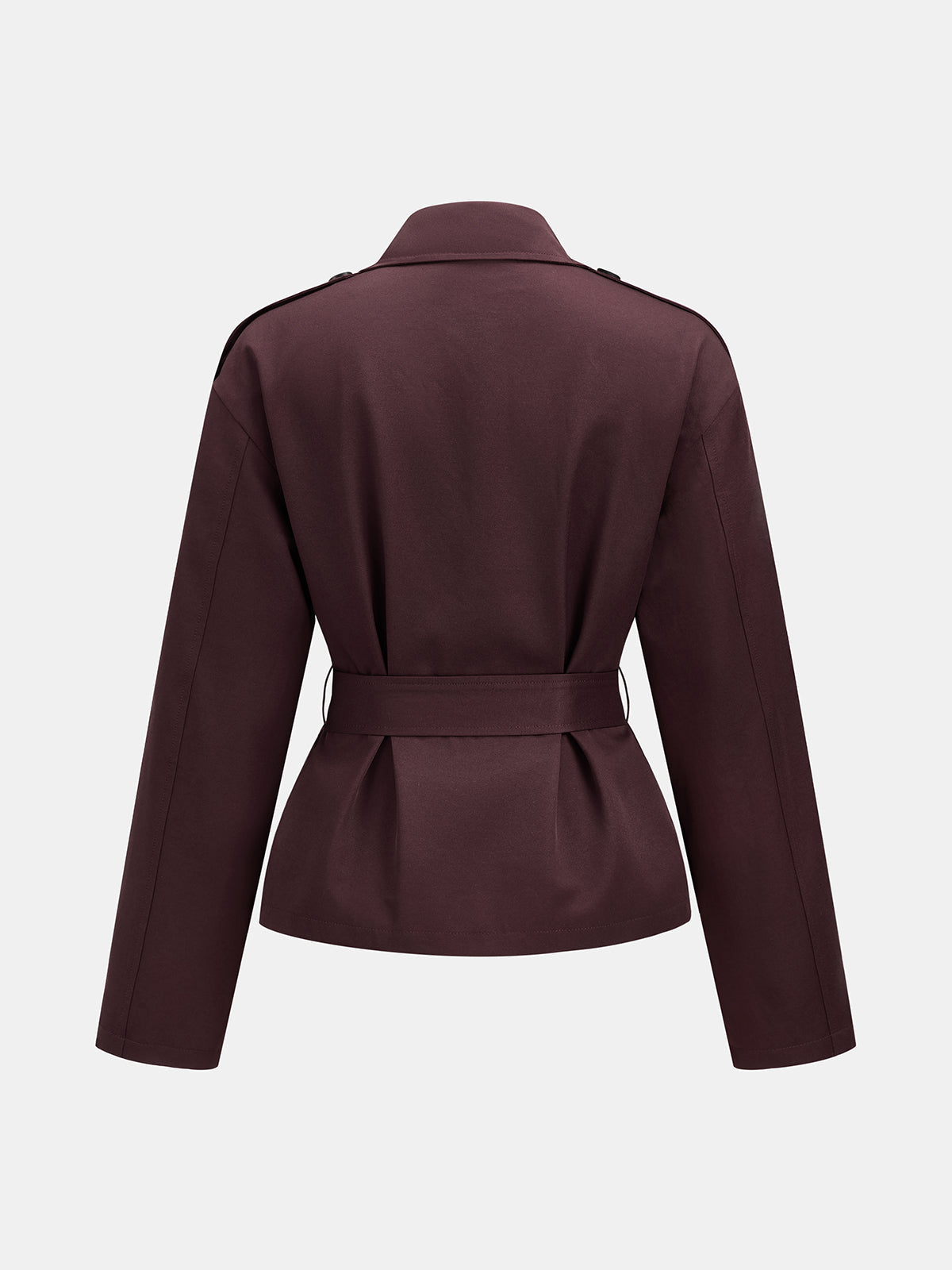 ATISSE – Women's Double-Breasted Belted Trench Jacket – Tailored Slim Fit Short Trench Coat  Descripción SEO