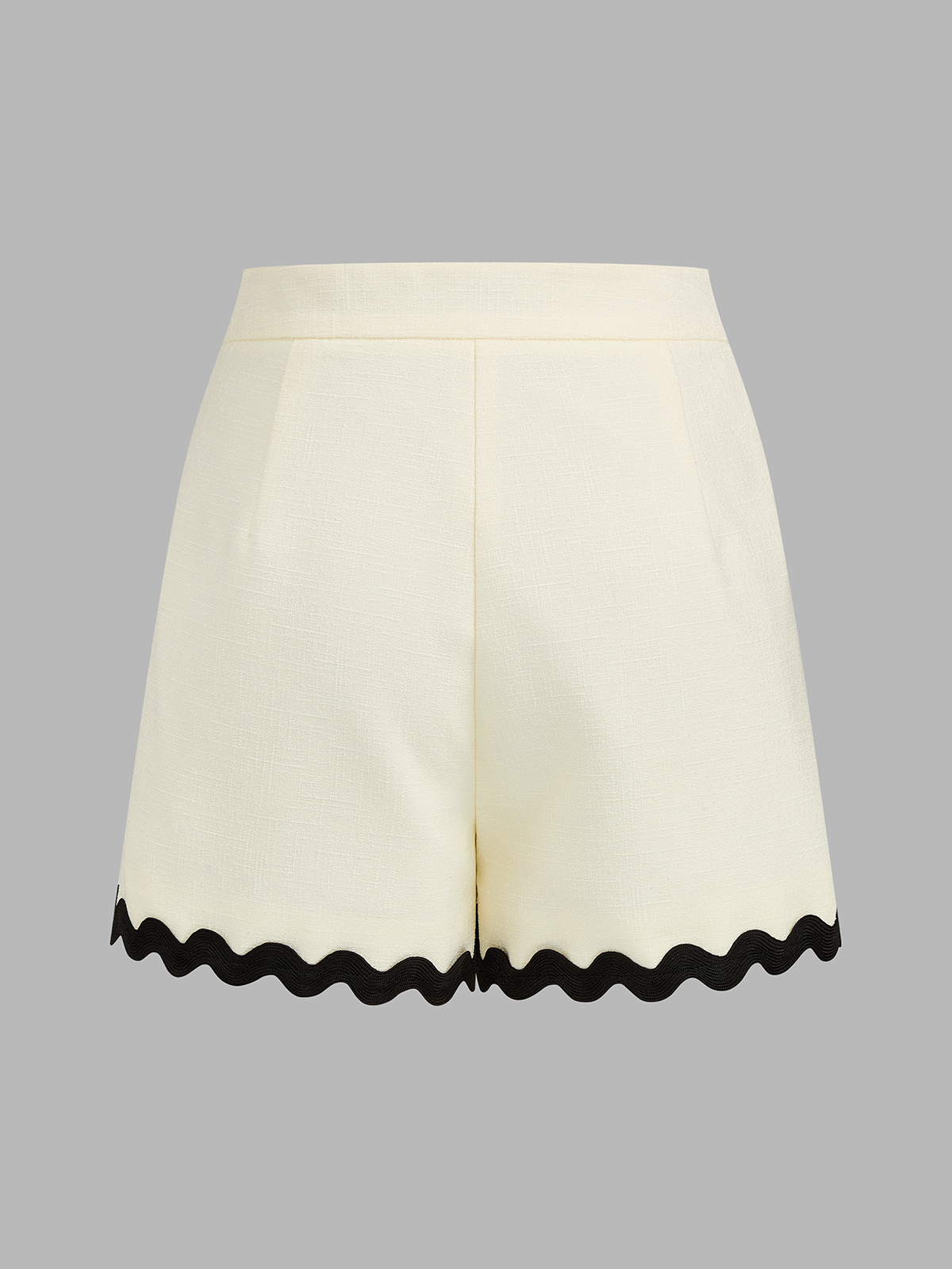 ATISSE – Women's Scallop Trim Two Piece Shorts Set – Tailored Vest & High Waist Shorts
