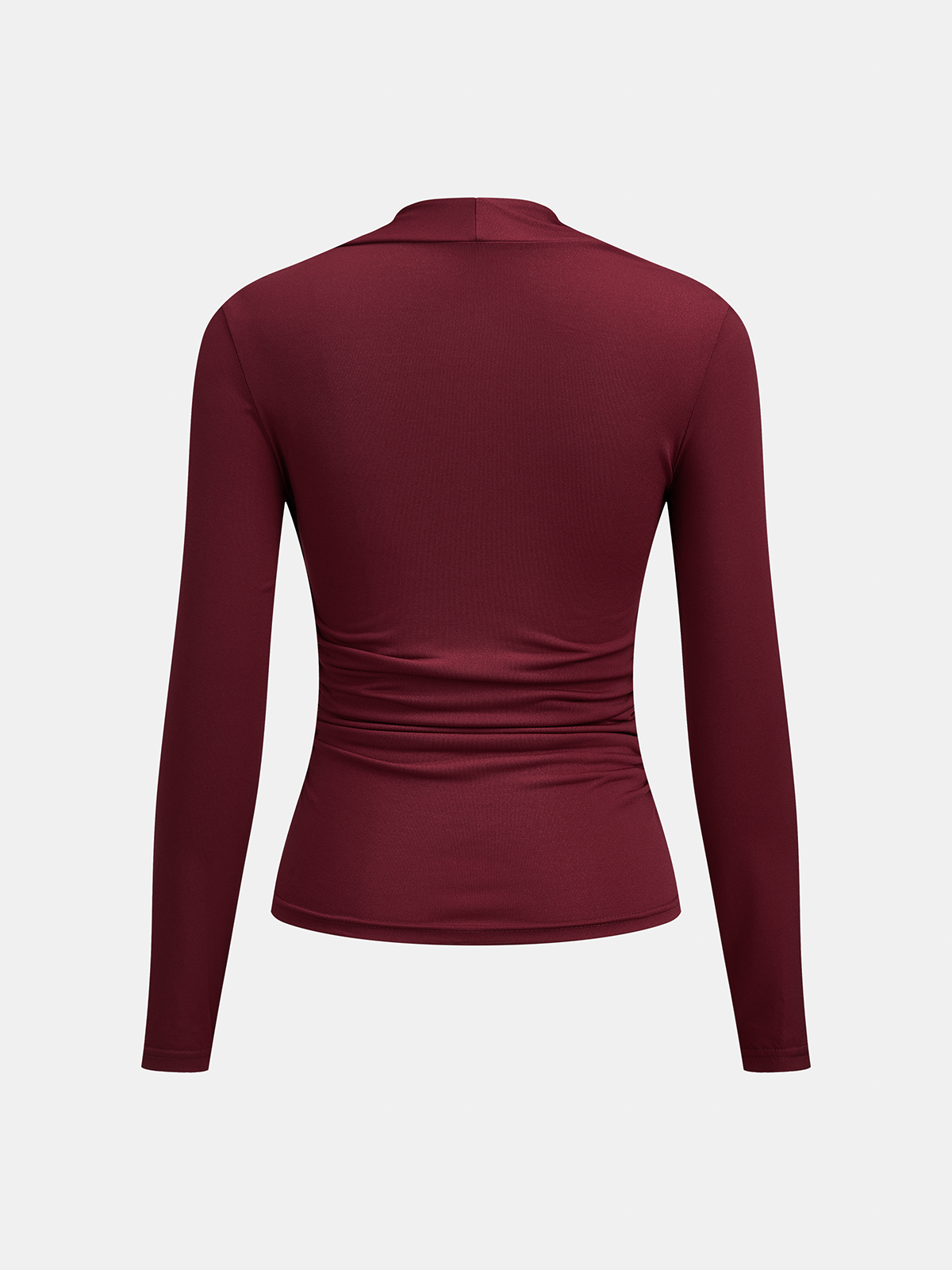 ATISSE – Women's Square Neck Fitted Top – Metal Buckle Long Sleeve Jersey Top
