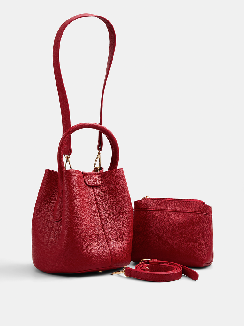 ATISSE – Women's Large-Capacity Bucket Handbag – Faux Leather Shoulder & Crossbody Bag