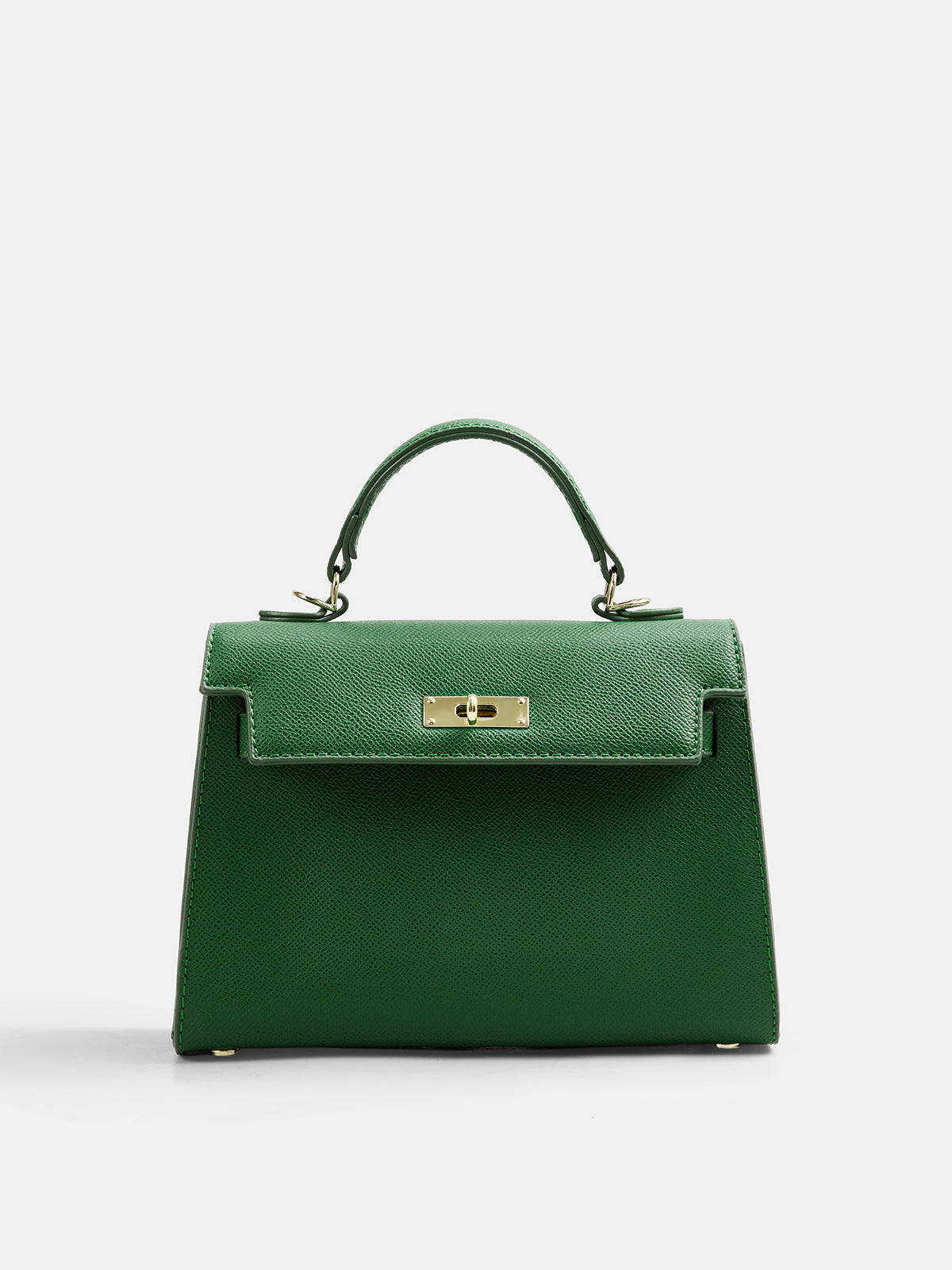 ATISSE – Women's Structured Top-Handle Crossbody Bag – Faux Leather Lock Flap Handbag