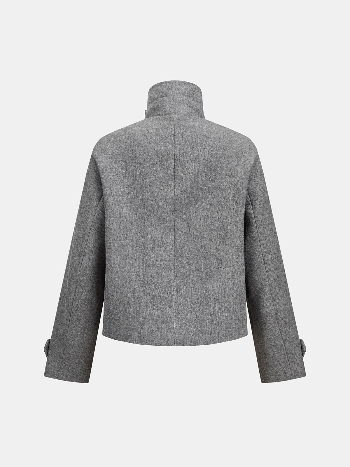 ATISSE – Women's Cropped Tweed Coat – Stand Collar Button-Front Jacket – Tailored Winter Outerwear