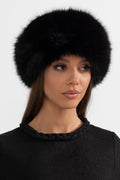 ATISSE – Women’s Black Faux Fur Hat – Wide Brim Plush Winter Hat