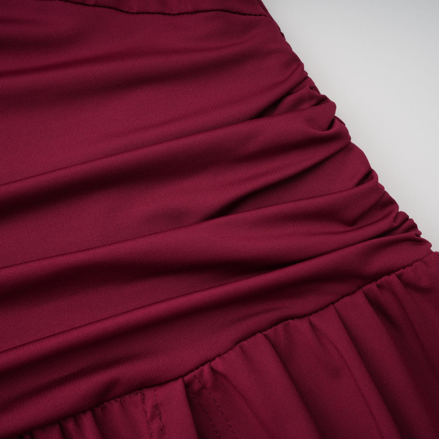 ATISSE ANASTASIA – Women's Burgundy One Shoulder Ruched Maxi Dress – Long Sleeve High Slit Evening Party Dress