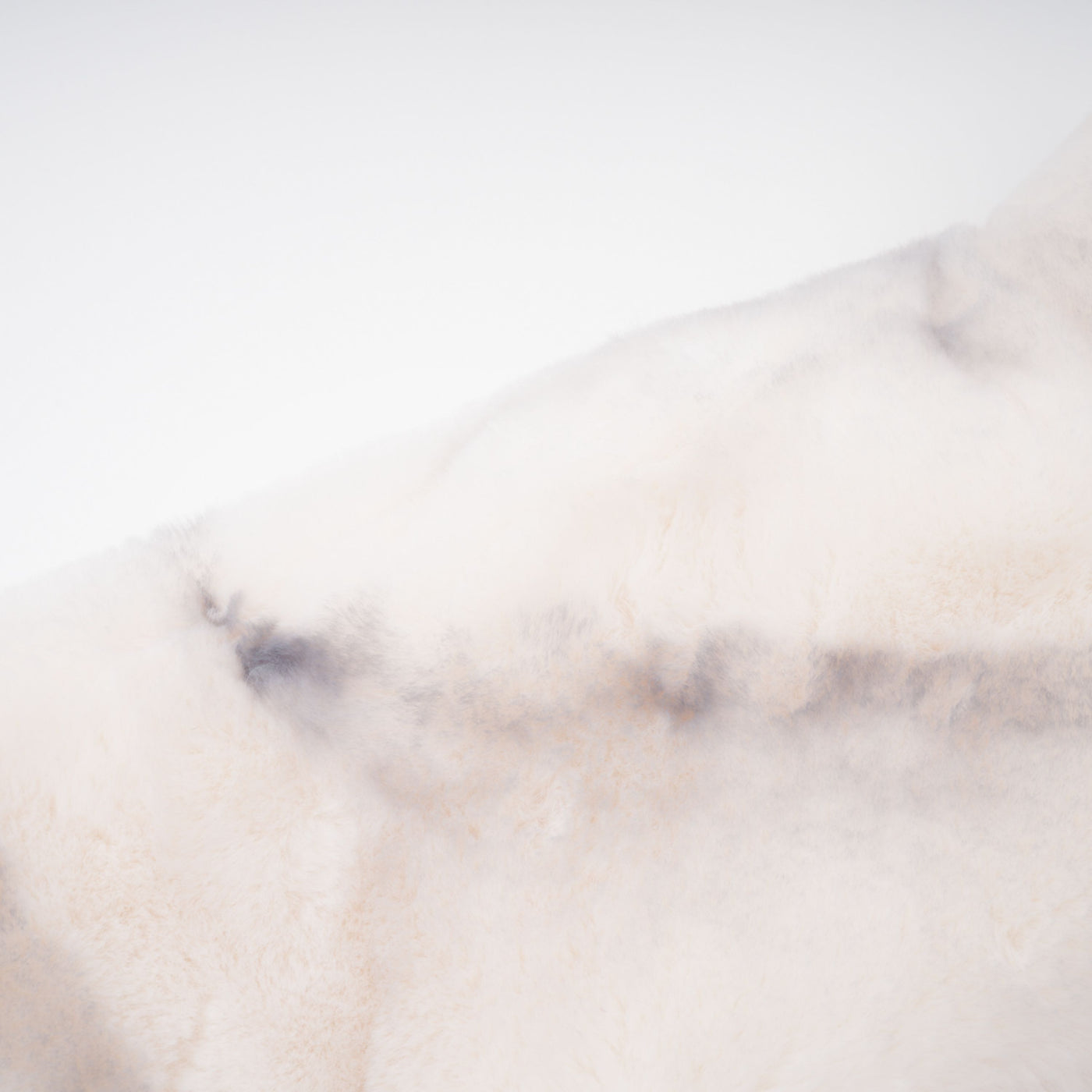 ATISSE ALINA – Women's White Faux Fur Jacket – Luxury Cropped Winter Coat with Gradient Finish