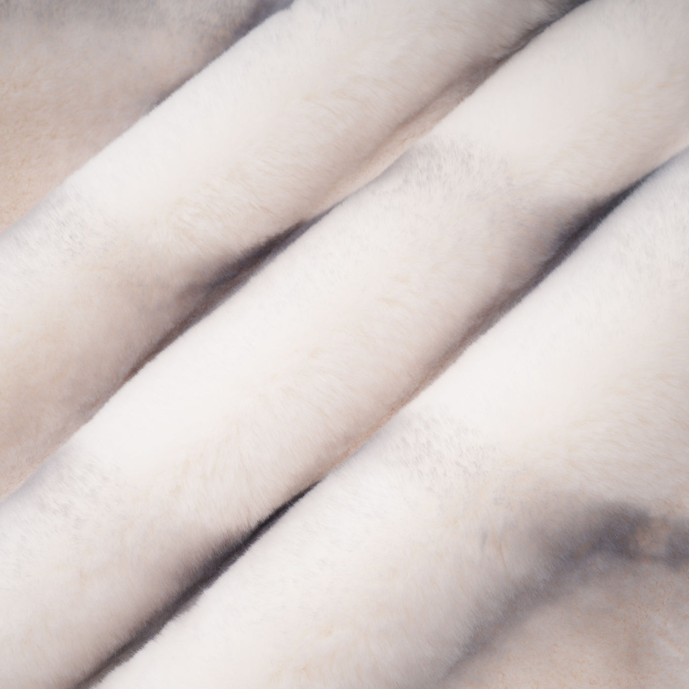 ATISSE ALINA – Women's White Faux Fur Jacket – Luxury Cropped Winter Coat with Gradient Finish