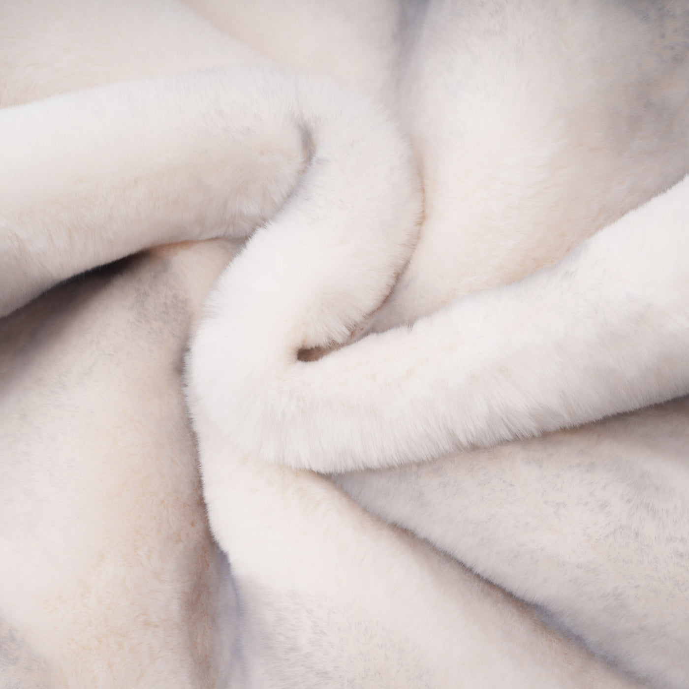 ATISSE ALINA – Women's White Faux Fur Jacket – Luxury Cropped Winter Coat with Gradient Finish