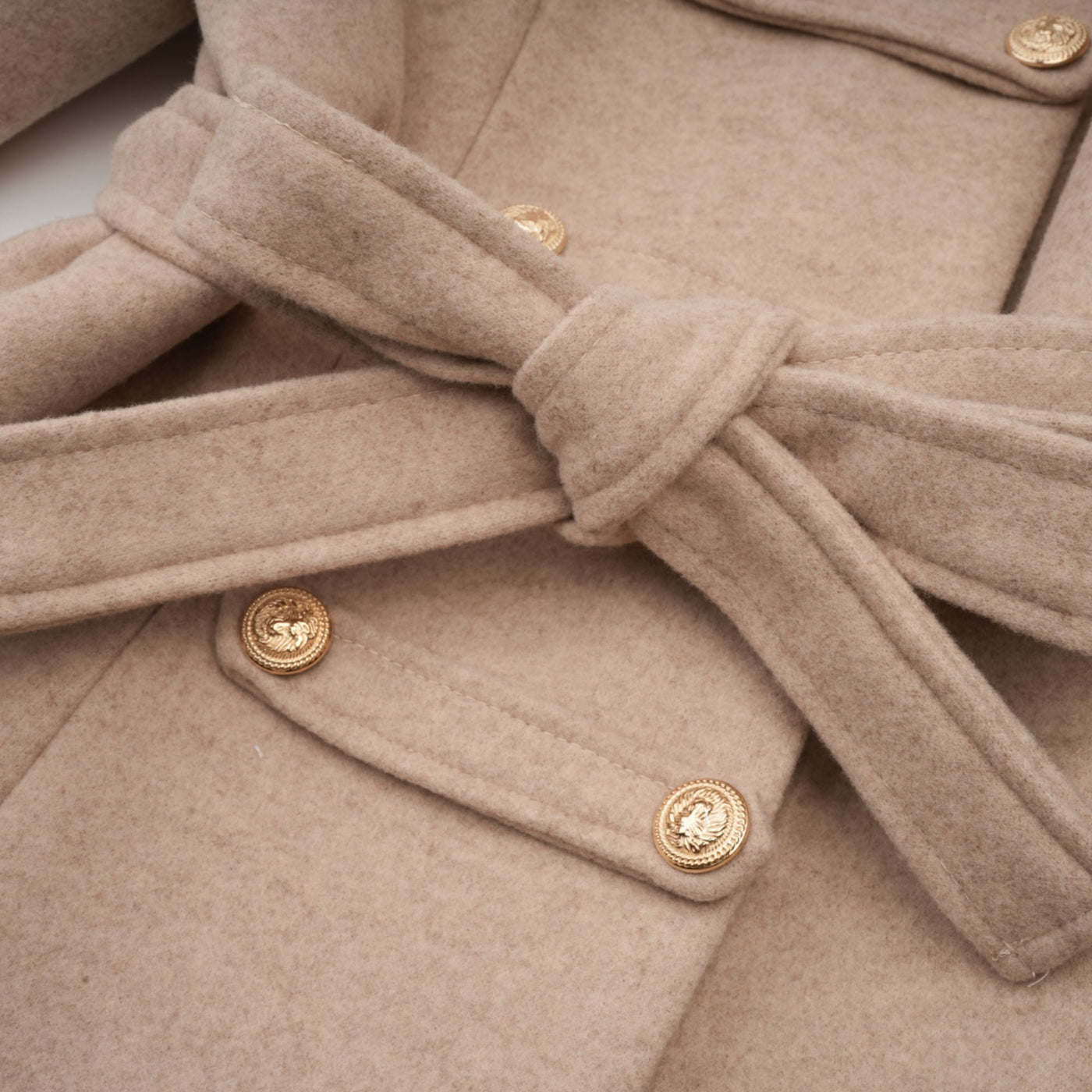 ATISSE – Women's Faux Fur Cape Coat – Luxury Detachable Cape Winter Jacket in Beige