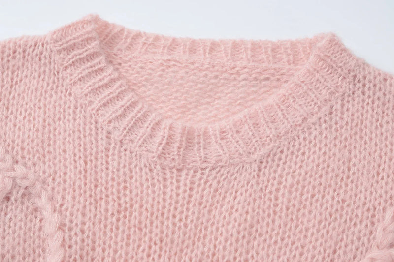 ATISSE JOHAN – Women's Cable Knit Sweater – Premium Wool Blend Jumper