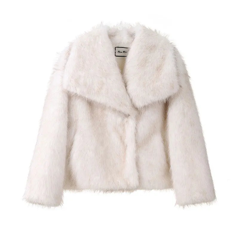 ATISSE NAMI – Women's Faux Fur Jacket – Luxury Oversized Winter Coat