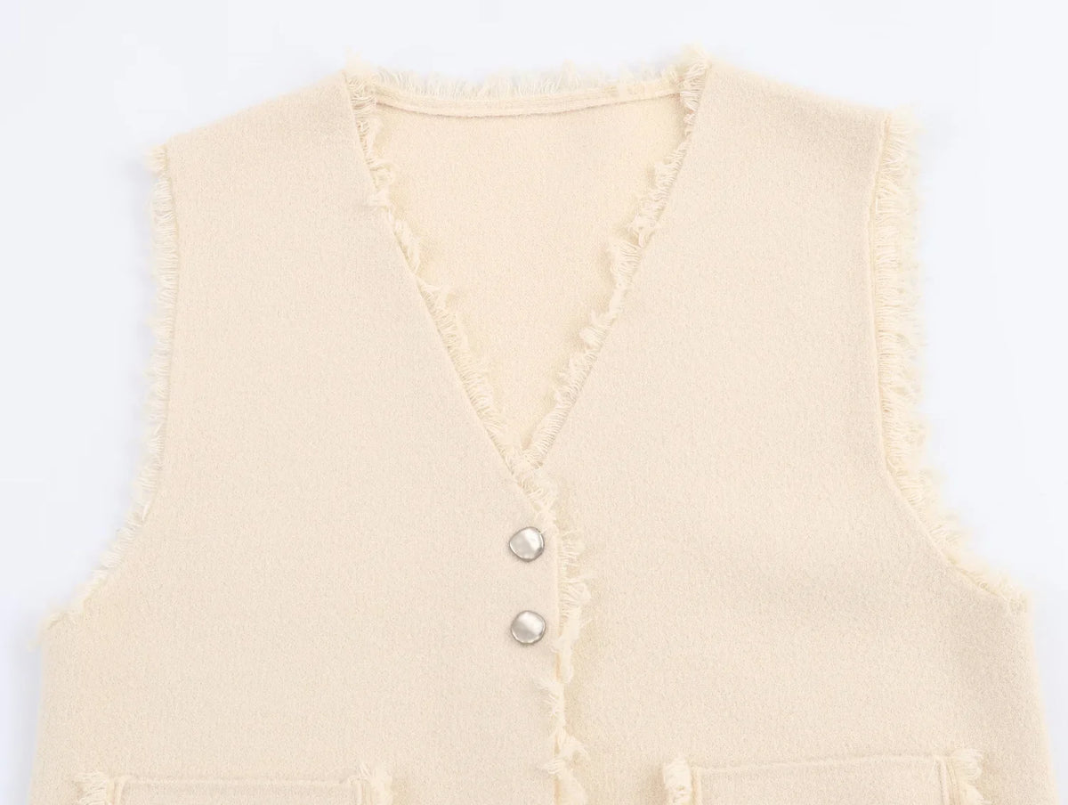 ATISSE – Women’s Knit Vest – Button Front Sleeveless Cardigan