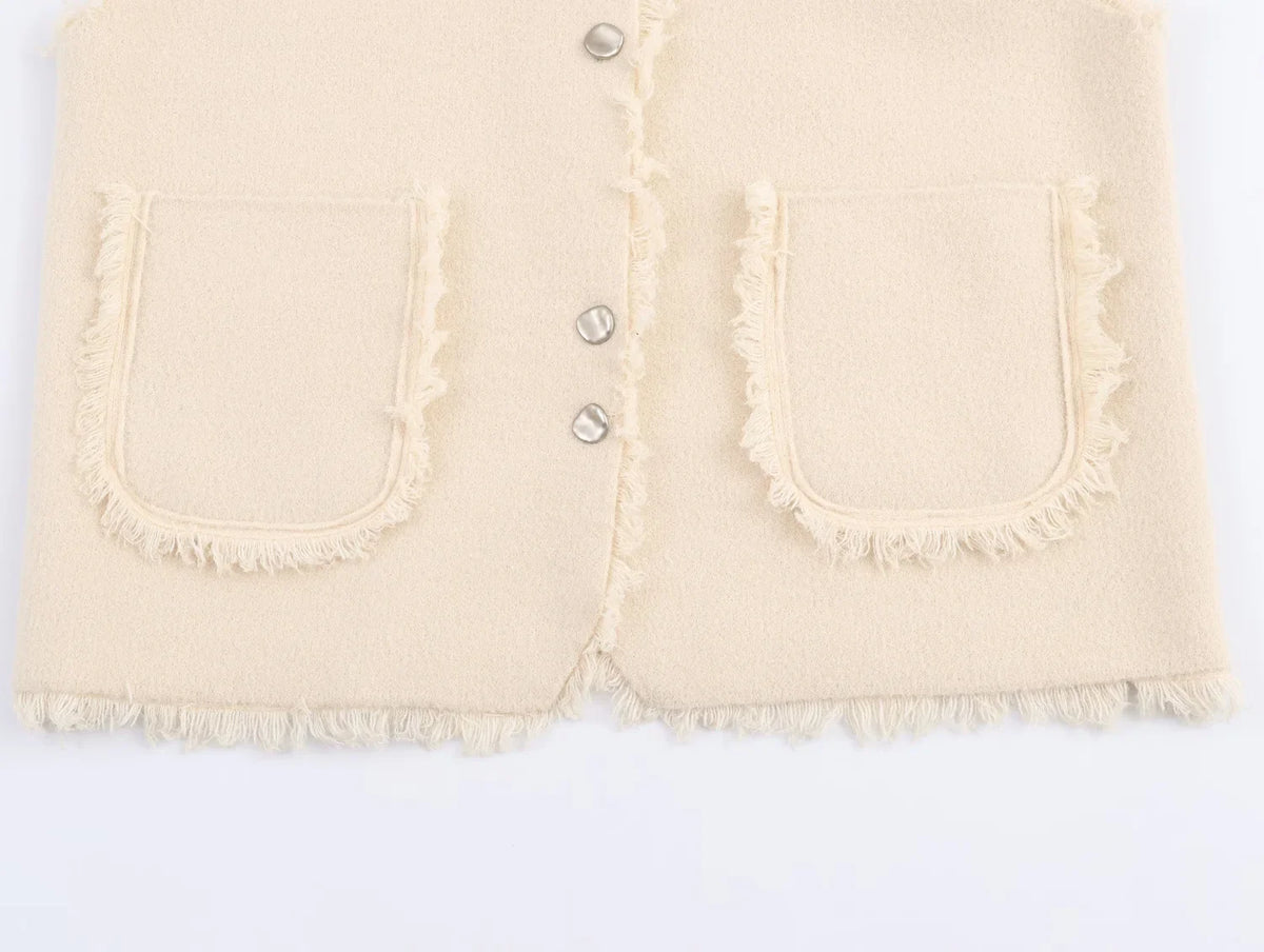 ATISSE – Women’s Knit Vest – Button Front Sleeveless Cardigan