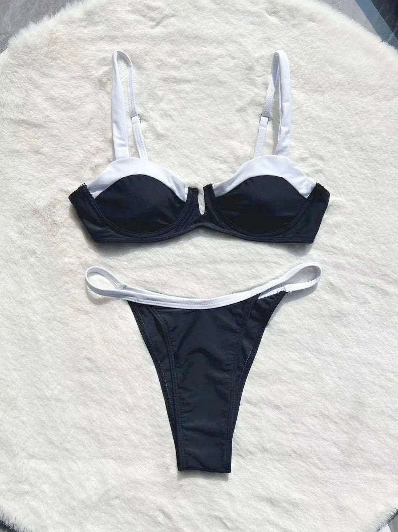 ATISSE ÉLORA – Bikini-Set für Damen in Schwarz und Elfenbein