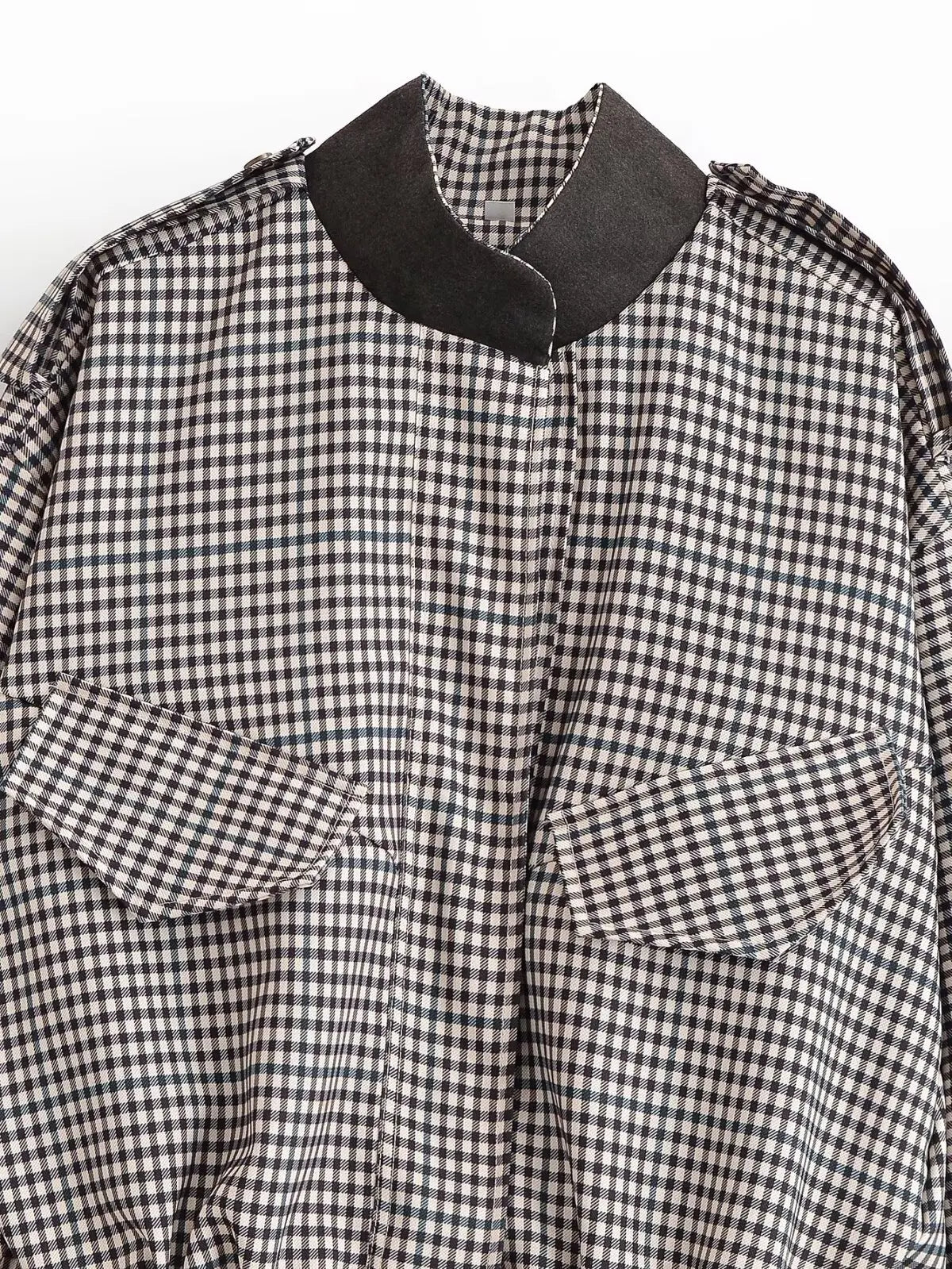 ATISSE – Women’s Plaid Cropped Jacket – Check Print Bomber Jacket