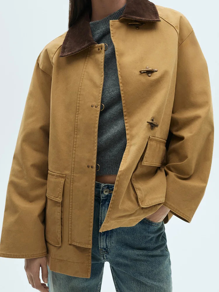 ATISSE HARPER – Women's Vintage Utility Cargo Jacket