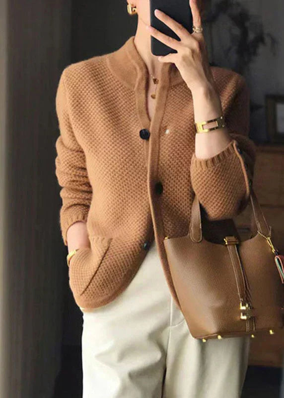 ATISSE – Women's Textured Knit Cardigan – Button Front Luxury Soft Winter Cardigan