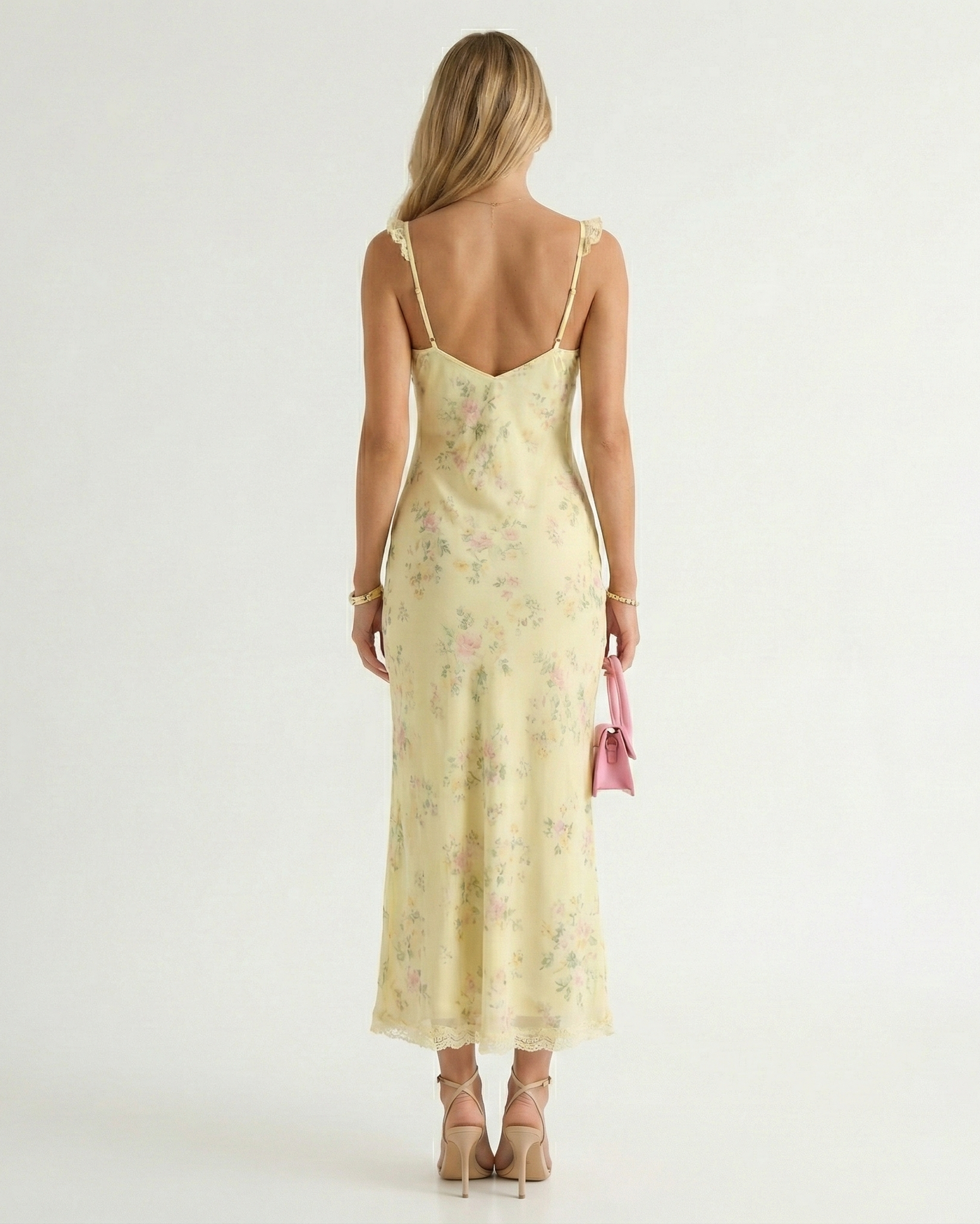 ATISSE SUMMER – Damen Maxikleid mit Blumenmuster – Sommerkleid mit verstellbaren Trägern