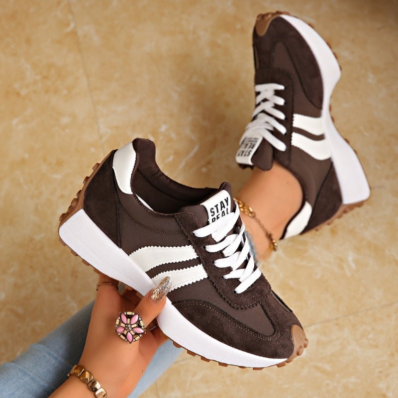 ATISSE Women's Orthopedic Platform Sneakers – Retro Chunky Sole Walking Shoes – Comfortable Casual Trainers