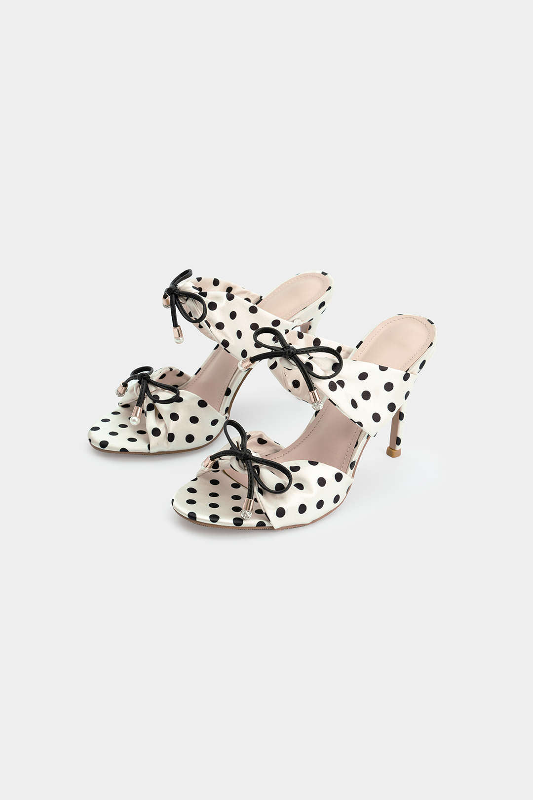 ATISSE POLKA BOW – Damen Polka Dot High Heel Sandalen – Stiletto Abend-Heels mit Schleife
