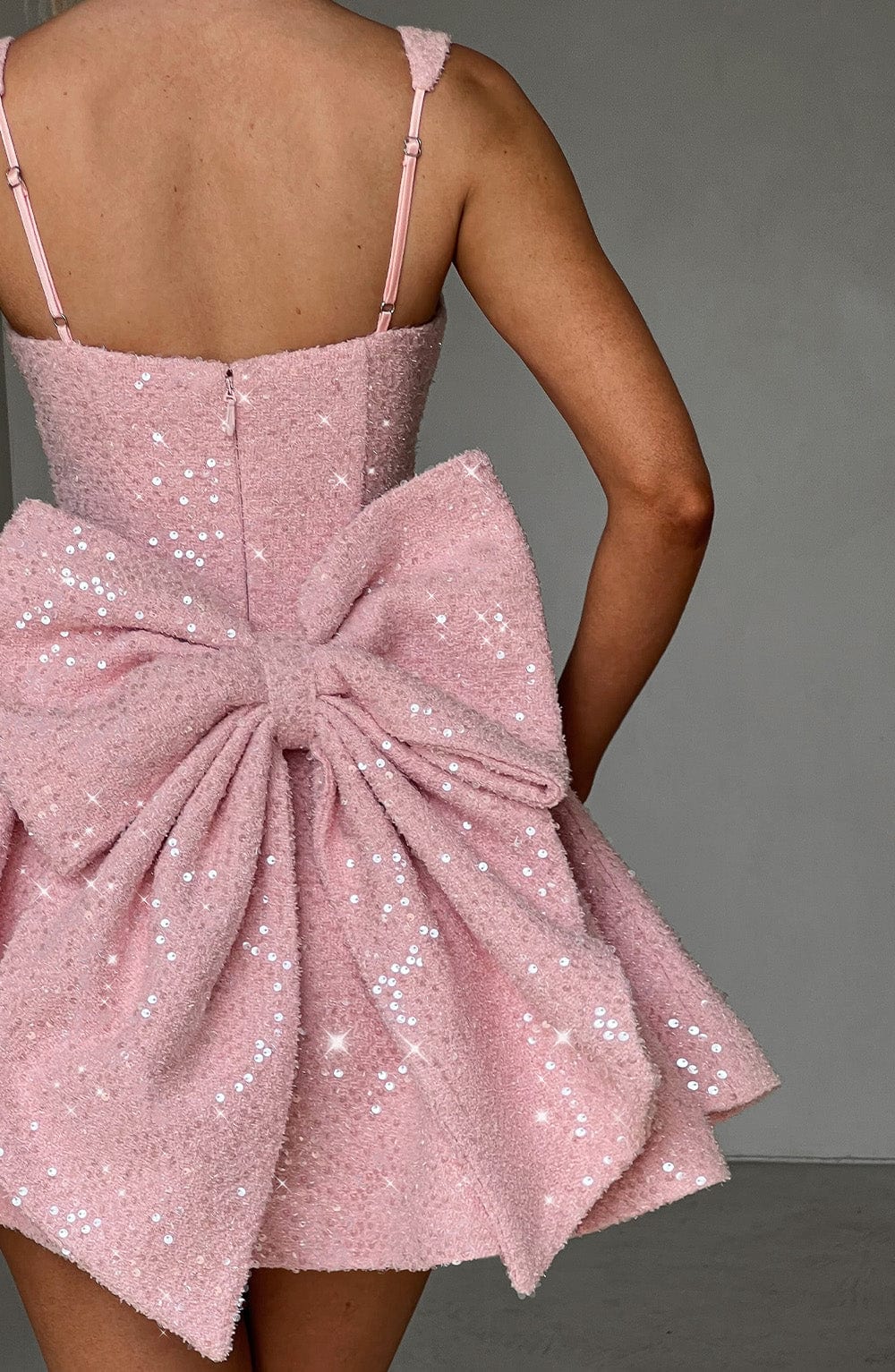 ATISSE DOROTHY ICON — Vestido mini de tweed (Blush)