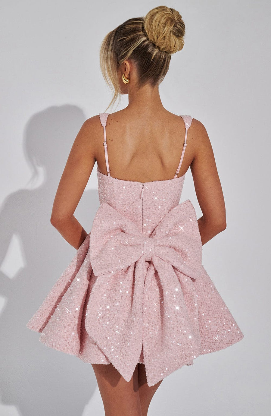ATISSE DOROTHY ICON — Vestido mini de tweed (Blush)