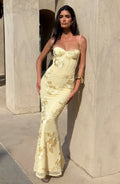ATISSE NEFERTITI ICON — Maxikleid für Gäste, floral, zitronengelb