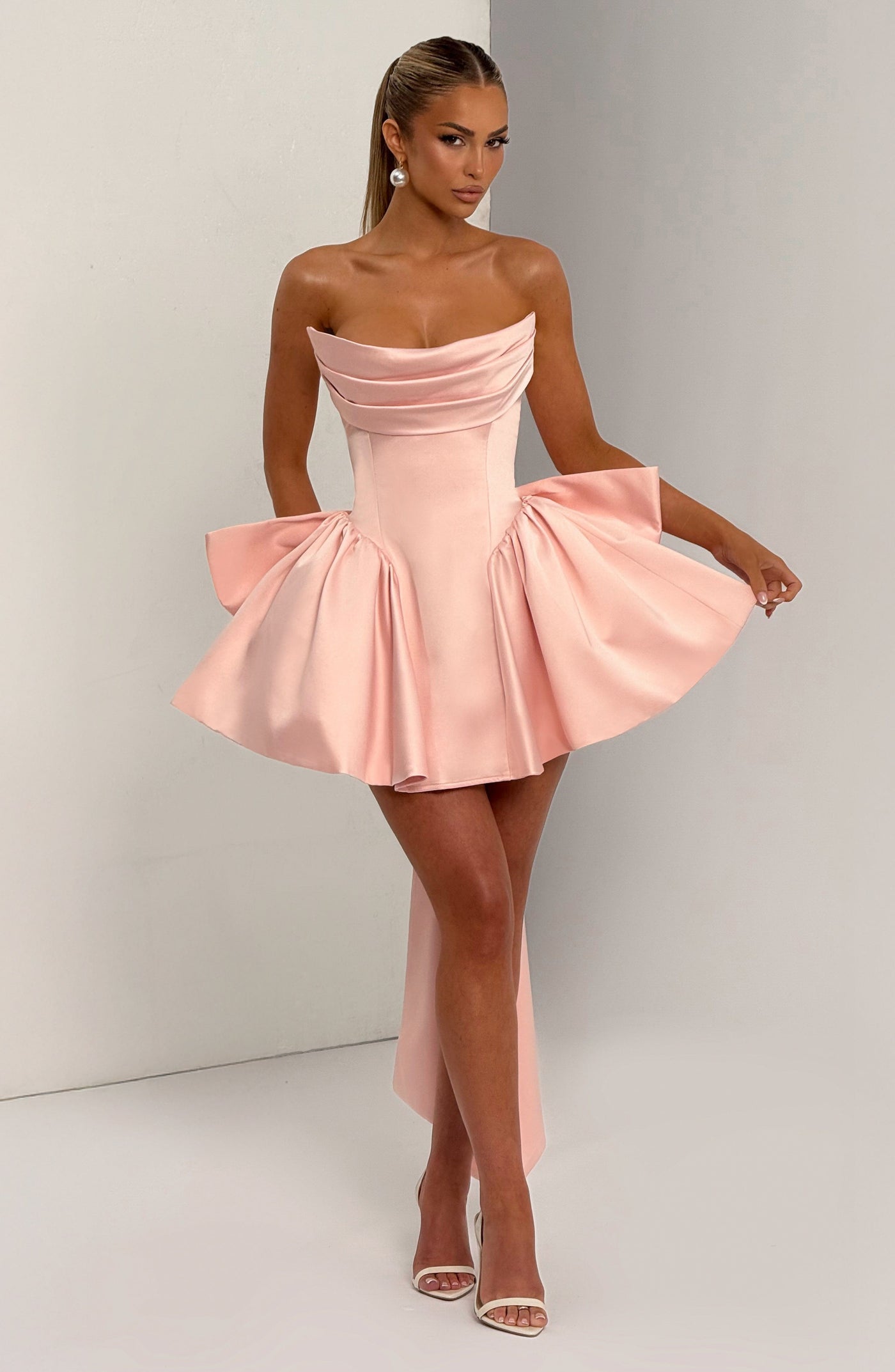 ATISSE ÉCLAT ICON — Minivestido globo rosa empolvado